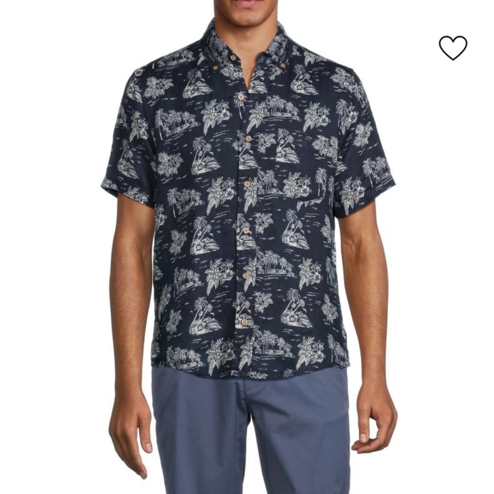 Tailor Vintage Puretec Cool Print Linen Shirt